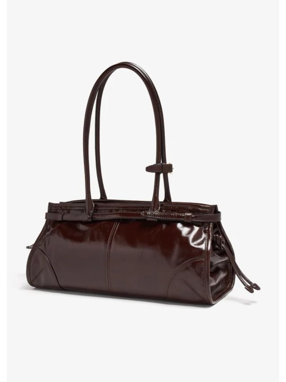 Кожаная сумка среднего размера Prada